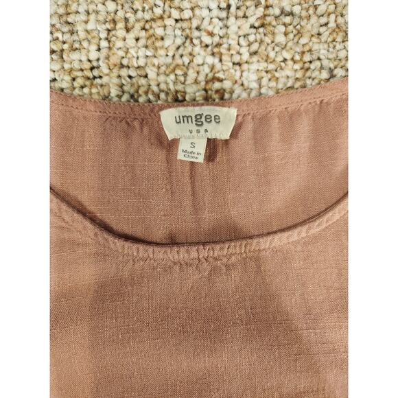 ๐ธ Umgee Boho Fringe Hem Top โ Soft Blush Pink Small - Picture 5 of 6